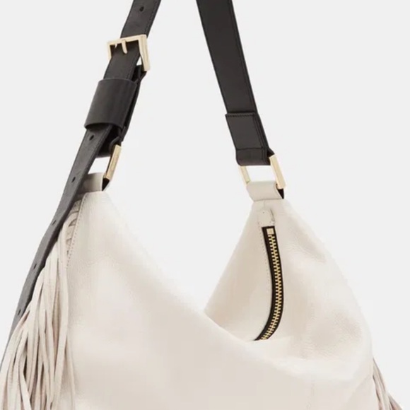 All Saints Edbury Fringe Shoulder Salt Lake White - Picture 2 of 15